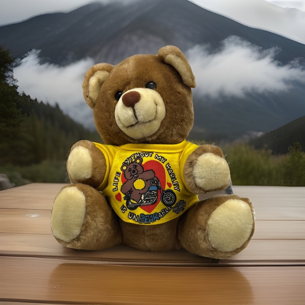 Vintage 1984‎ Dakin Harley Davidson Teddy Bear Life Without My Harley Plush